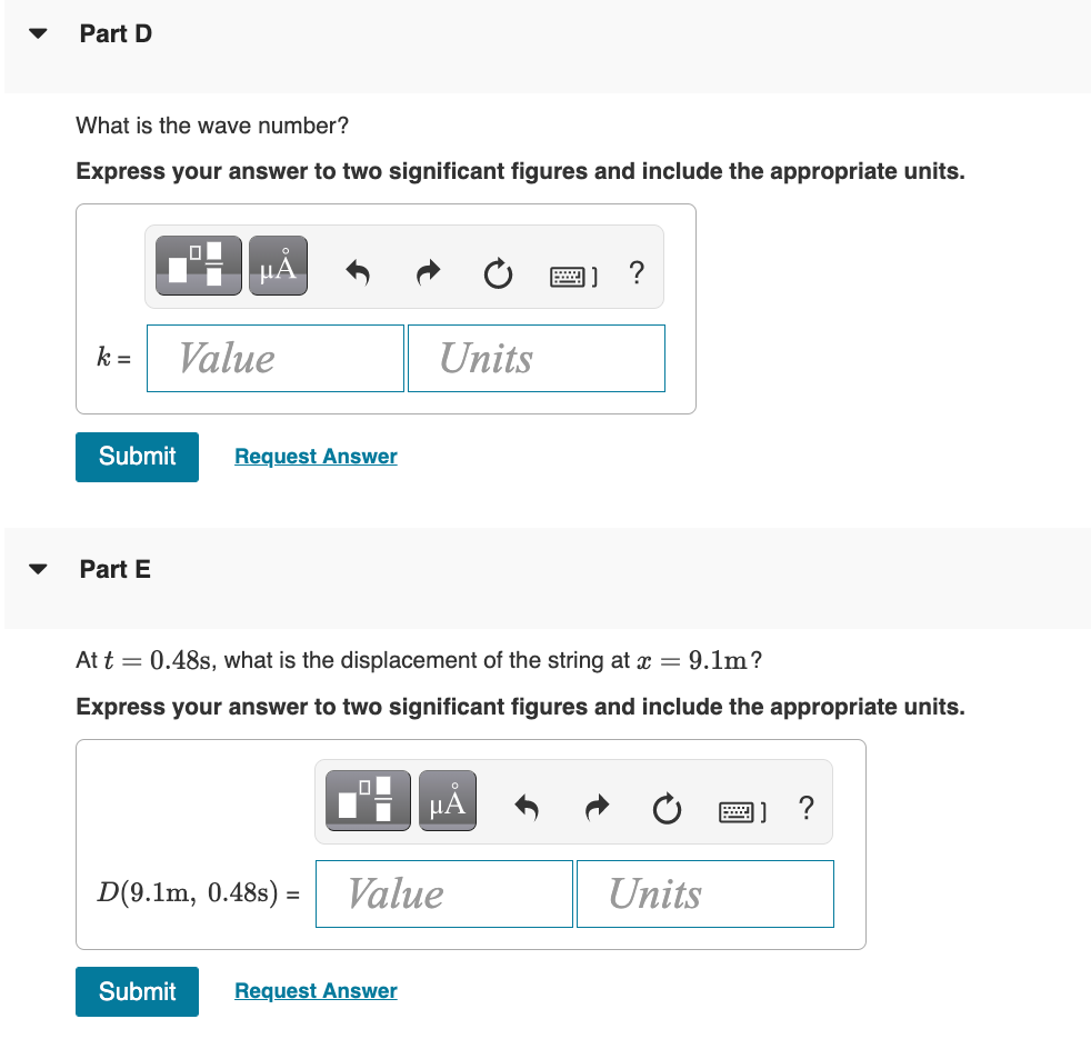 Part B What Is The Wave Speed A Wave On A String Is Described By D X T 3 8cm X Sin 27 8 4m T 0 16s 2