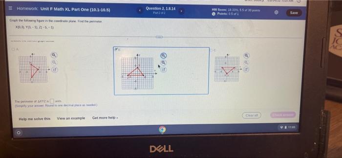Homework Unit F Math Xl Part One 10 1 10 5 Question 2 1 8 14 Pan Hw S1055 Puntos Save Georghe Con Fedt Xyl 112 51 S Jc 1