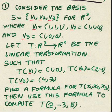 O Consider The Basis S V1 V2 V3 For R Where Vic 1 1 1 V2 1 1 And V3 1 0 0 Let T R37 Pp Be The L 1