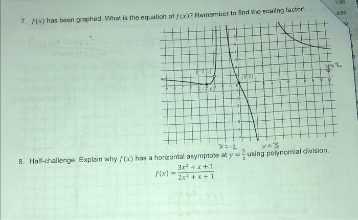 750 B50 7 F X Has Been Graphed What Is The Equation Of F X Remember To Find The Scaling Factor 452 31 Foto 10 11 1