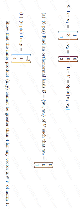 8 Let Vi V2 Let V Span V1 V2 Cutike Barn Uhr Bancu Lok Beam 6 Pts Find An Orthonormal Basis B Tallinn 11 1