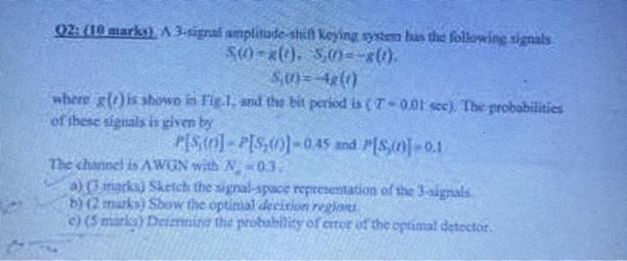 02 10 Markg A 3 Sigral Amplitude Shi Keyin Son Has The Folkwine Signals Su 20 5 0 26 8 0 4 00 Where A Is Sworiel 1