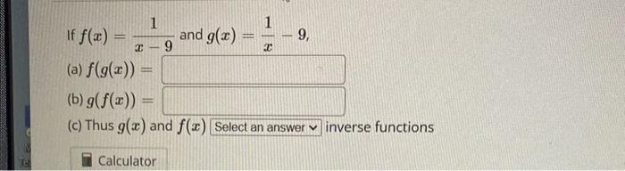 Lp Gle 2 2 1 1 If F X And G X 9 9 A F G X B G F X C Thus G X And F 2 Select An Answer V Inver 1