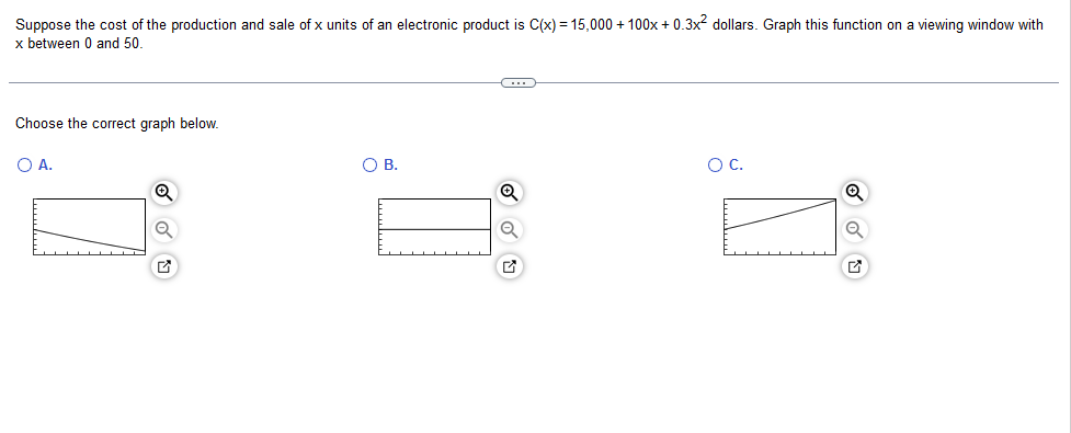 Suppose The Cost Of The Production And Sale Of X Units Of An Electronic Product Is C X 15 000 100x 0 3x2 Dollars 1