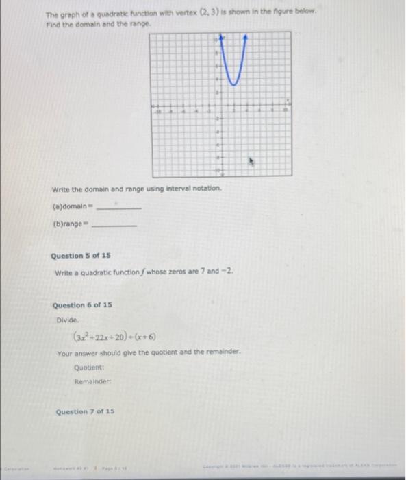 Homework 5 1 Class Name College Algebra Student Name Instructor Note Must Show Work To Get Full Credit Question 1 4
