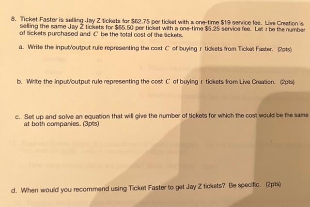 8 Ticket Faster Is Selling Jay Z Tickets For 62 75 Per Ticket With A One Time 19 Service Fee Live Creation Is Sellin 1