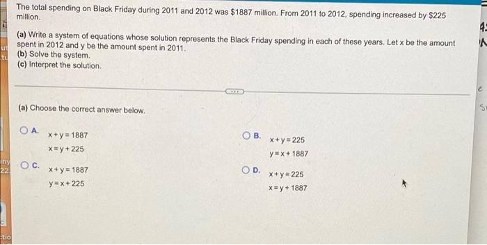 The Total Spending On Black Friday During 2011 And 2012 Was 1887 Million From 2011 To 2012 Spending Increased By 225 1