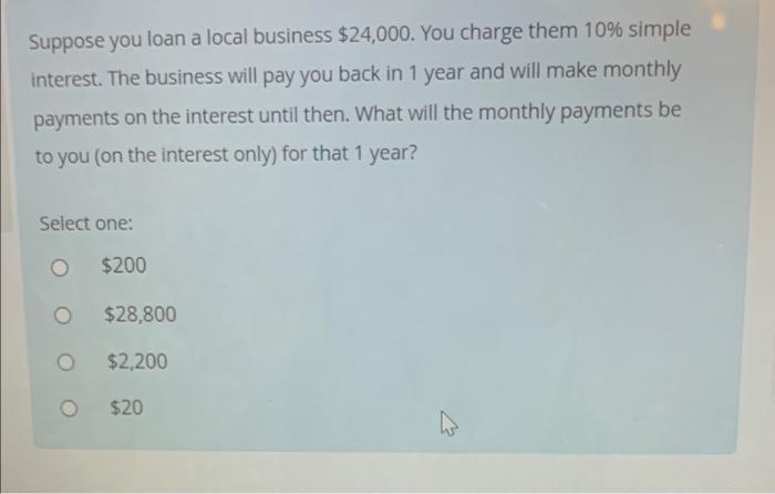 You Have 7000 That You Invest At 9 Simple Interest What Is The Balance After 14 Years Select One 12 390 15 820 O 5