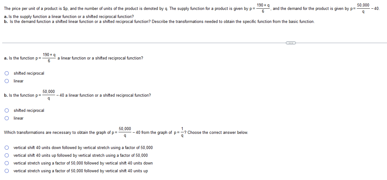 190 9 40 50 000 The Price Per Unit Of A Product Is Sp And The Number Of Units Of The Product Is Denoted By Q The Su 1