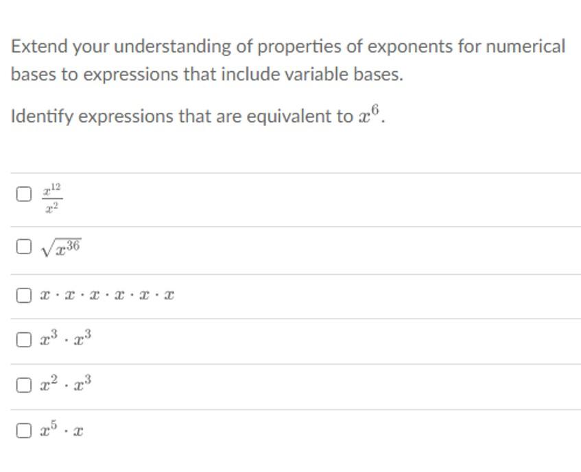 Extend Your Understanding Of Properties Of Exponents For Numerical Bases To Expressions That Include Variable Bases Ide 1