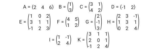 1 Use Your Given Matrices To Solve The Problems Give Reasons If The Procedure Is Not Possible A F C B A G 1
