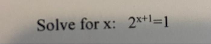 Solve For X 2x 1 1 1