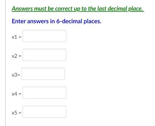 Performing Gauss Seidel Method In Excel Only What Are The Values Of X1 X2 X3 X4 X5 At The 11th Iteration Use 6 De 2
