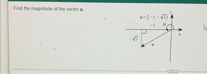 Find The Magnitude Of The Vector U U 1 13 1 H 1