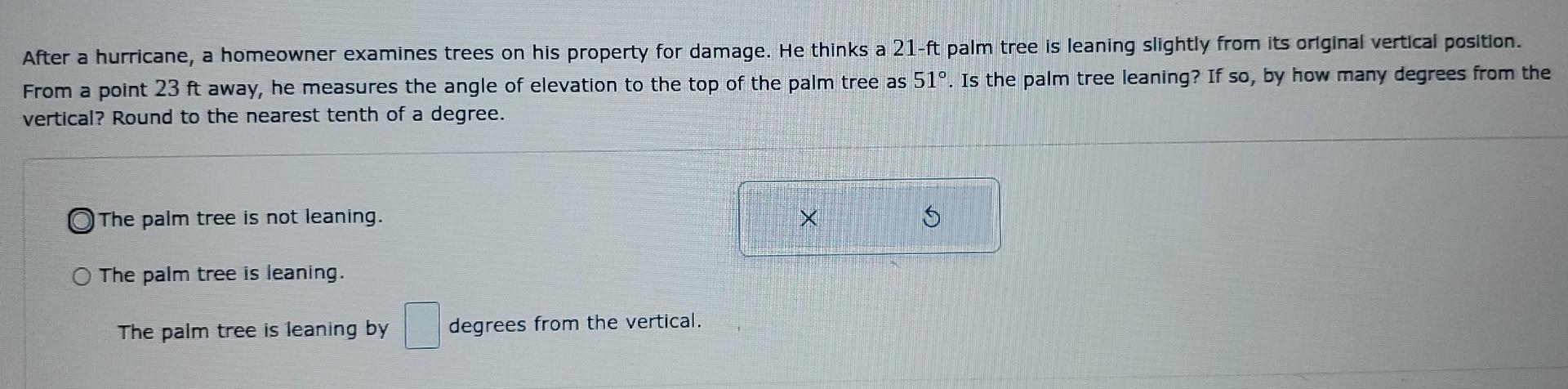 After A Hurricane A Homeowner Examines Trees On His Property For Damage He Thinks A 21 Ft Palm Tree Is Leaning Slightl 1