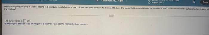 Same Suon 4 761 59 O Points Of 1 A Painter Is Going To Apply A Special Coating To A Triangular Metal Plate On A New Buil 1