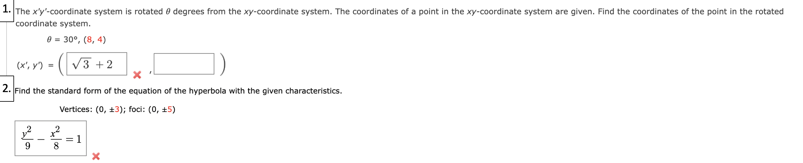 1 The X Y Coordinate System Is Rotated 0 Degrees From The Xy Coordinate System The Coordinates Of A Point In The Xy 1