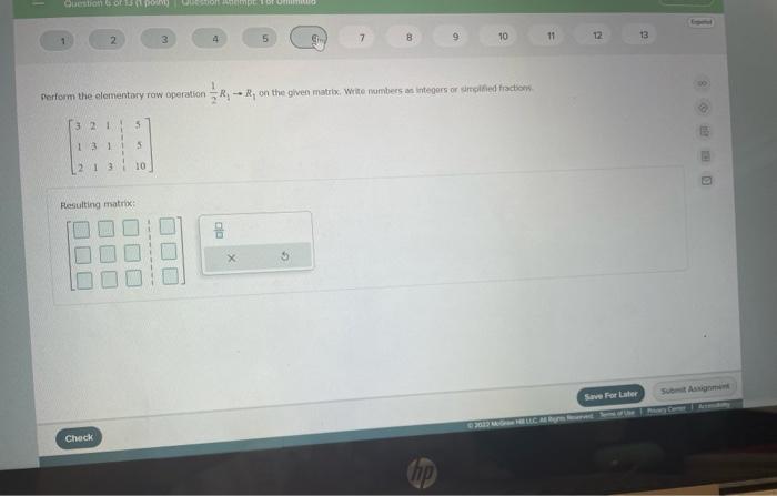 7 B 10 11 9 12 4 5 6 15 1 Perform The Elementary Row Operation R R On The Inmatrix 415 13 1 5 13 1 I 10 Resulting Matr 2