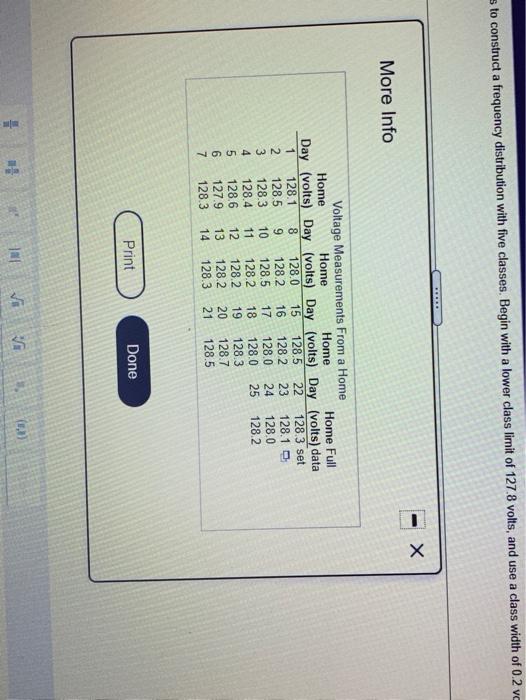 Refer To The Accompanying Data Set And Use The 25 Home Voltage Measurements To Come Aroundbution Com Why Or Why Not Cli 4