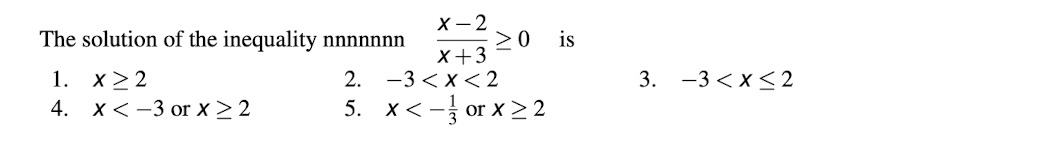 0 Is X 2 The Solution Of The Inequality Nnnnnnn X 3 1 X 2 2 3 X 2 4 X 3 Or X 2 5 X Or X 2 3 3 X 2 The 1