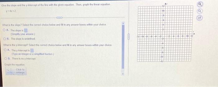 Gre The Slope And The Intercept Of The Line With The Given Equation Then Graph The Linear Equation 63 What Is The Slope 1