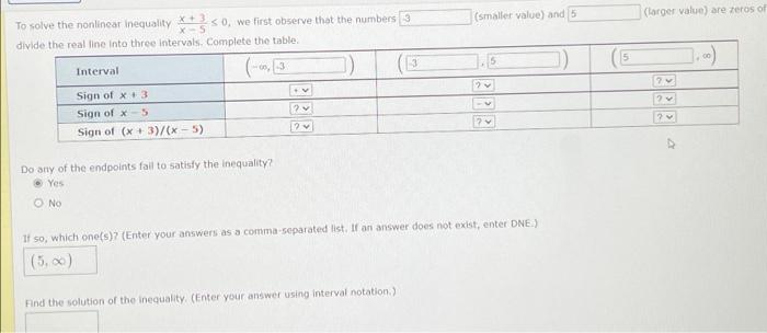 Smaller Value And 5 Larger Value Are Teros Of To Solve The Nonlinear Inequality 0 50 We First Observe That The 1