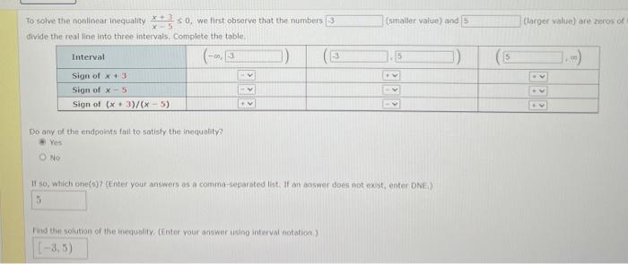 Smaller Value And 5 Clarger Value Are Zeros Of 00 To Solve The Nonlinear Inequality So We First Observe That The Num 1