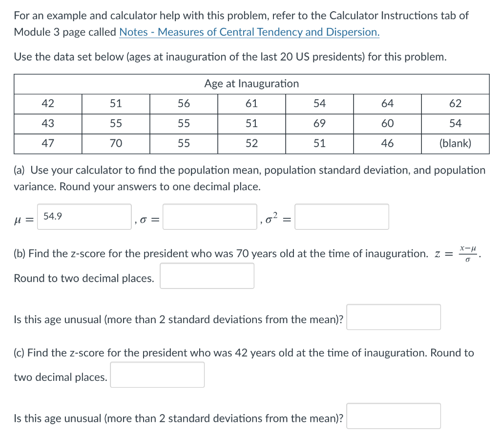 For An Example And Calculator Help With This Problem Refer To The Calculator Instructions Tab Of Module 3 Page Called N 1