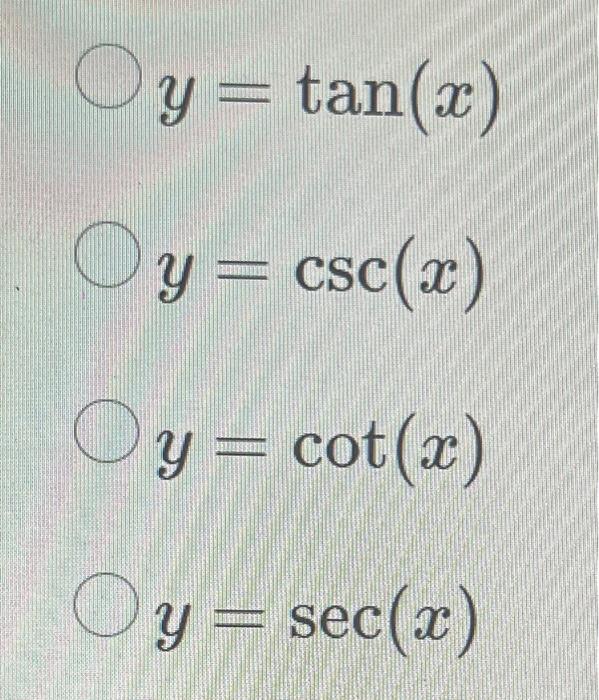 Oy Tan X Oy Csc X Oy Cot X Oy Sec X 1