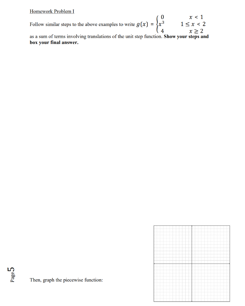 Homework Problem I 0 X 1 Follow Similar Steps To The Above Examples To Write G X 1 X 2 4 X 2 As A Sum Of Terms I 1