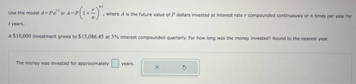 Use The Model A Pd Or Ap Pdor 4 P 1 2 Where Is The Future Value Of P Dollars Invested At Interest Rate R Compounded C 1