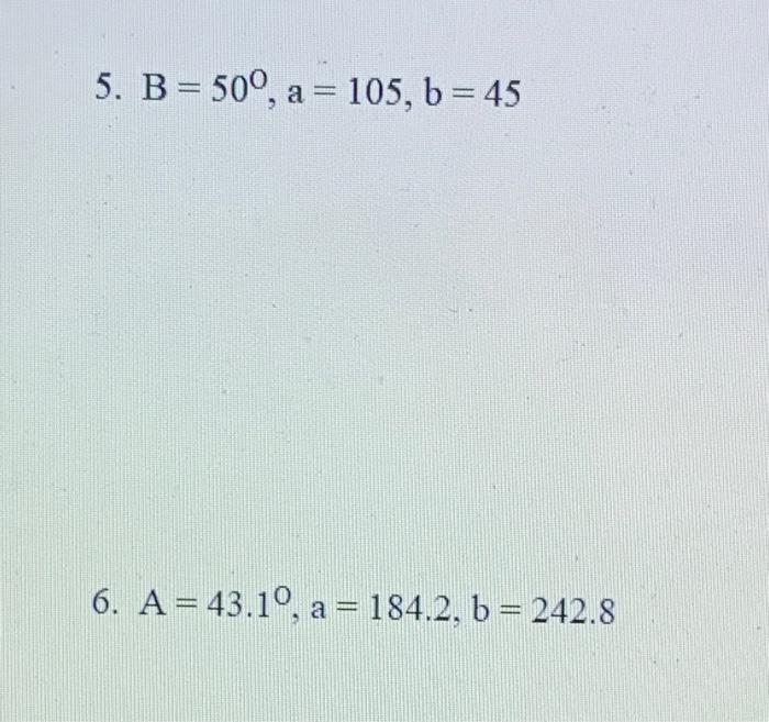 Assume A Is Opposite Side A B Is Opposite Side B And C Is Opposite Side C Solve Eac Triangle For The Unknown Sides An 2