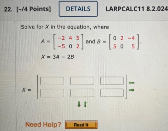 11 14 Points Details Larpcalc11 1 10 053 My Notes Ask Find A Mathematical Model That Represents The Statement Det 2