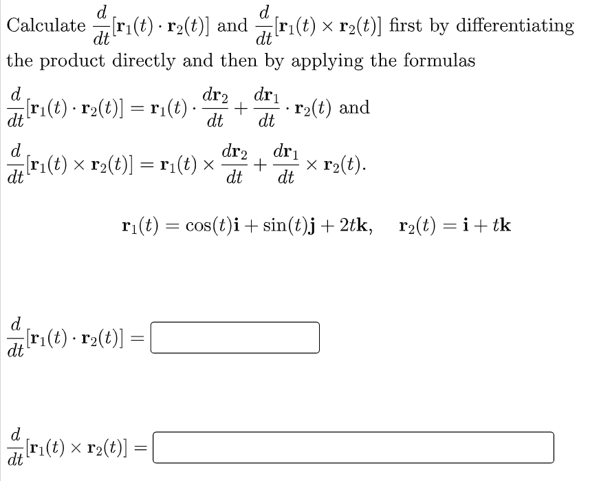 Calculate A Mira T R2 T And Dale D Calculate Ri T R2 T And Ri T X R2 T First By Differentiating Dt Dt Th 1