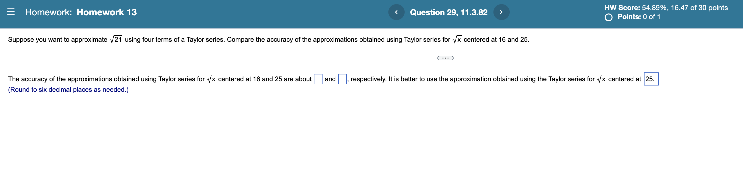 Homework Homework 13 Question 29 11 3 82 Hw Score 54 89 16 47 Of 30 Points O Points 0 Of 1 Suppose You Want To A 1