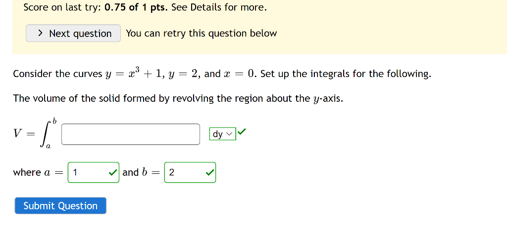 Score On Last Try 0 75 Of 1 Pts See Details For More Next Question You Can Retry This Question Below Consider The C 1