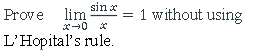 1 Without Using Sinx Prove Lim L Hopital S Rule 1