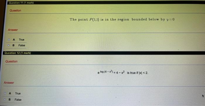 Question 7 1 Mark Question Given 2 3 373 Then The Principal Argument Of 2 Is Arg 2 Answer A True B False Question 8 4