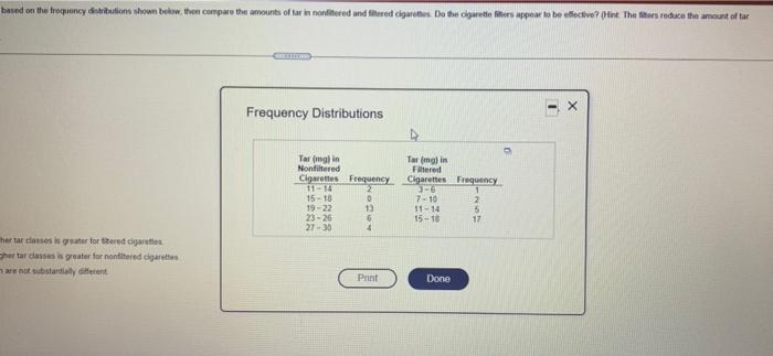 Construct One Table That Includes Relative Frequencies Based On The Frequency Distributions Shown Below Then Compare The 2