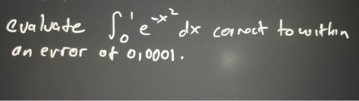 Evaluate Dx Connect To Within On Error Of 0 0001 S E 1