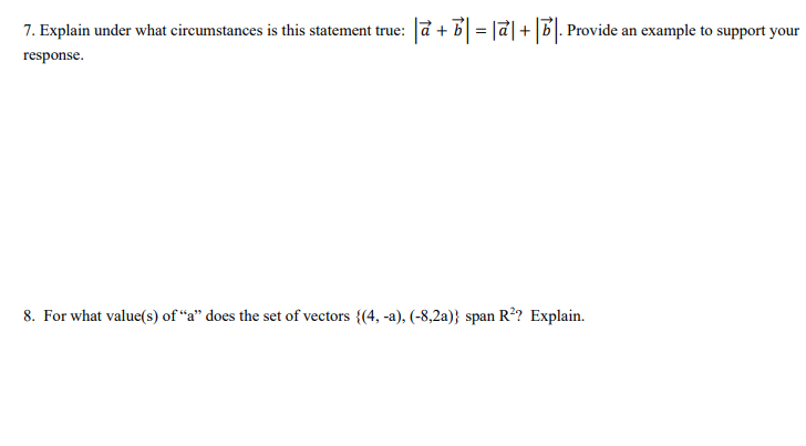 7 Explain Under What Circumstances Is This Statement True La 6 Lal 16 Provide An Example To Support Your Respons 1