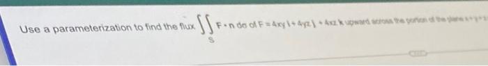 Use A Parameterization To Find The Lux Sif Findeoff 4x Y 1