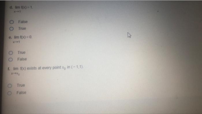 Y F X Lry 2 N Which Of The Following Statements About The Function Y F X Graphed Here Are True And Which Are False 3