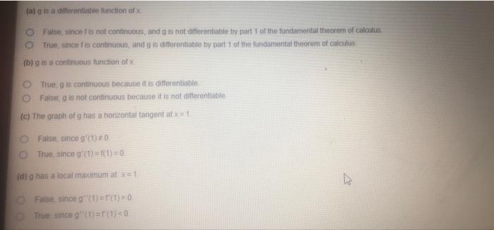 Suppose That Has A Povedate For All Values Of And That Which Of The Following Statements Must Be True Of The Function 90 2