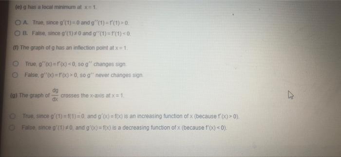 Suppose That Has A Povedate For All Values Of And That Which Of The Following Statements Must Be True Of The Function 90 3