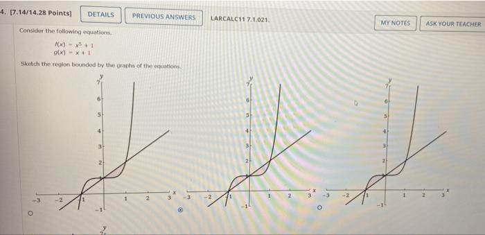 Larcalc11 7 1 021 My Notes Ask Your Teacher 4 17 14 14 28 Points Details Previous Answers Consider The Following Equat 1