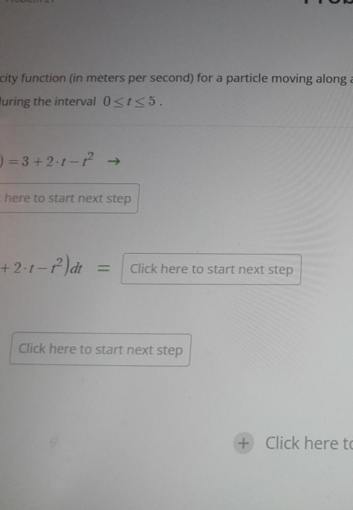 The Velocity Function In Meters Per Second For A Particle Moving Along A Line Is Given By V T 3 2t T2 0 T 5 1
