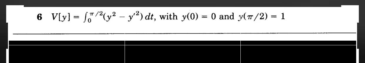 6 V Y 2 Y2 Y2 Dt With Y 0 0 And Y 1 2 1 1