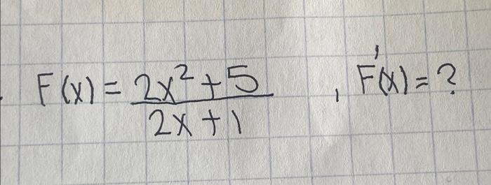 Fo F X F X 2x2 5 12x V Its 1