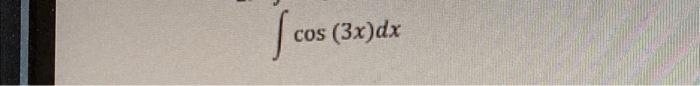 So Cos 3x Dx 1